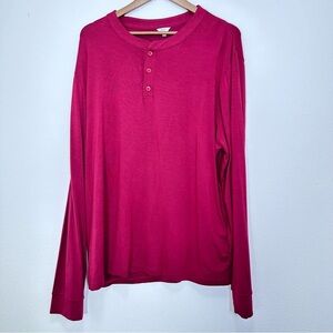 Eberjey Red Long Sleeve Pajama Top